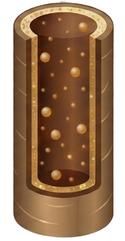 ヘアカラー毛髪浸透図