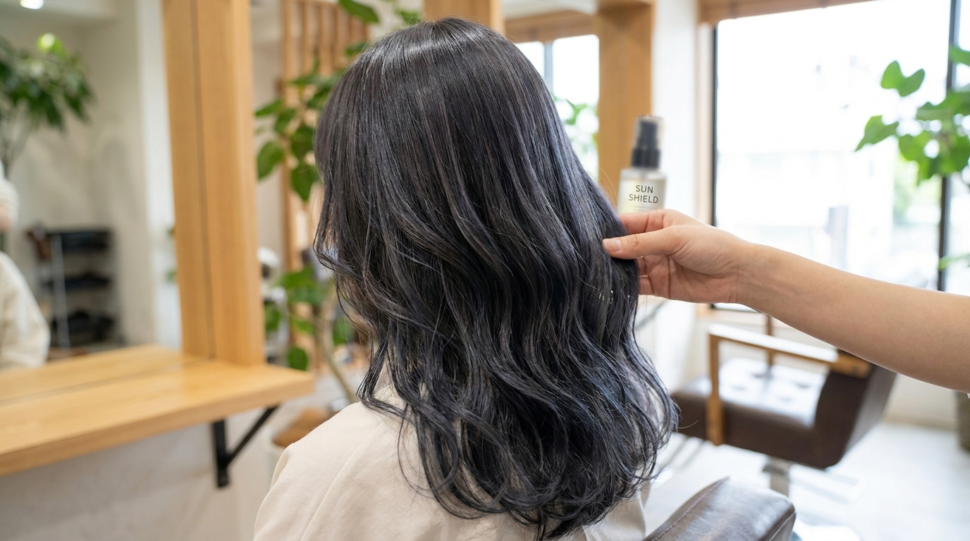 紫外線対策でデザインカラーの色持ちを守るヘアケア