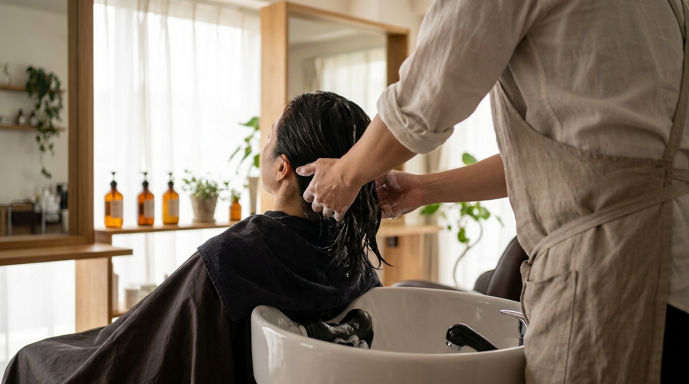 頭皮ケアで髪のうるおいを整えるヘッドスパのイメージ