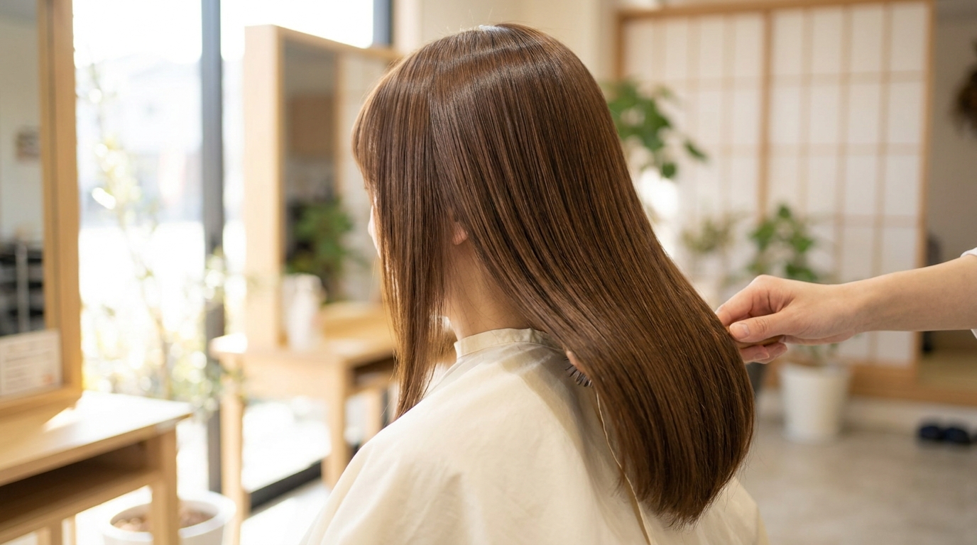 艶のあるなめらかな髪の後ろ姿のイメージ